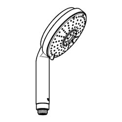 Grohe Handbrause Cosmopolitan RAINSHOWER 130 mm, 3 Strahlarten Rain/Jet/Pure chrom