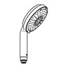 Grohe Handbrause Cosmopolitan RAINSHOWER 130 mm, 3 Strahlarten Rain/Jet/Pure chrom