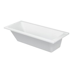 Duravit Rechteck-Badewanne D-Code 170x75x42cm, Abl im Fußber., 1 RS, weiß