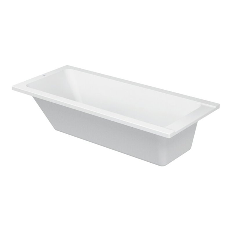Duravit Rechteck-Badewanne D-Code 170x75x42cm, Abl im Fußber., 1 RS, weiß
