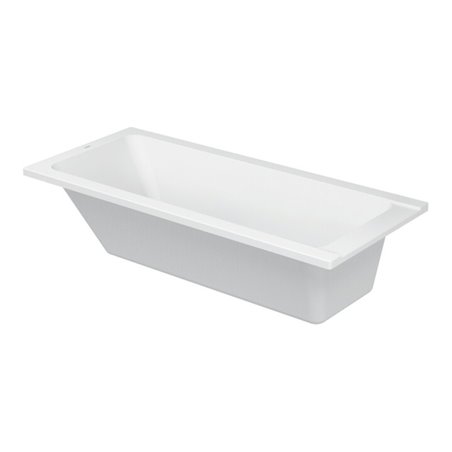 Duravit Rechteck-Badewanne D-Code 170x75x42cm, Abl im Fußber., 1 RS, weiß