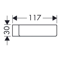 hansgrohe Seifenschale CASETTA für Unica'E/Unica'F Brausestange glasklar