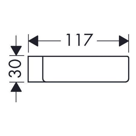 hansgrohe Seifenschale CASETTA für Unica'E/Unica'F Brausestange glasklar