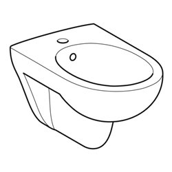 Geberit Wand-Bidet Renova mit Überlauf, weiß