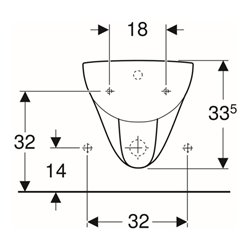 Geberit Wand-Bidet Renova mit Überlauf, weiß