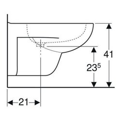 Geberit Wand-Bidet Renova mit Überlauf, weiß