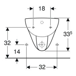 Geberit Wand-Bidet Renova mit Überlauf, weiß