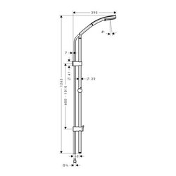 hansgrohe Brauseset CROMA 100 Brausestange 1050 mm Croma 100 Multi Handbrause chrom