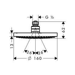 hansgrohe Kopfbrause CROMA 160 1jet DN 15 chrom