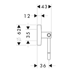 hansgrohe Papierrollenhalter LOGIS ohne Deckel, Wandmontage chrom