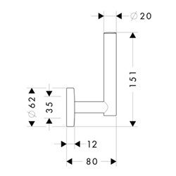 hansgrohe Ersatzpapierhalter LOGIS Wandmontage chrom