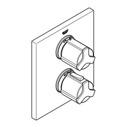 Grohe Thermostat-Wannenbatterie ALLURE Fertigmontageset für 35500 chrom