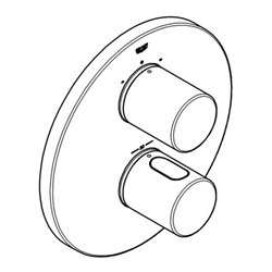 Grohe Wannen-Thermostat C GROHTHERM 3000 chrom