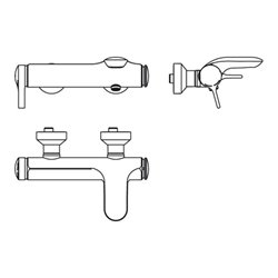 Ideal Standard Einhebel-Badearmatur MELANGE AP chrom