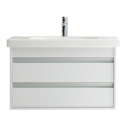 Duravit Möbelwaschtisch D-Code 85x48cm, m Hahnl., ÜL, Hahnloch, weiß