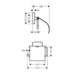 hansgrohe Papierrollenhalter PURA VIDA mit Deckel chrom