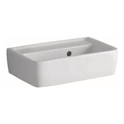 Geberit Handwaschbecken RENOVA PLAN 450 x 320 mm mit Hahnloch, mit Überlauf weiß