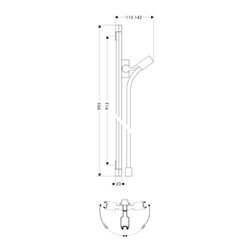 hansgrohe Brausestange UNICA PURA VIDA 900 mm chrom