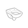Geberit Wand-WC, Tiefspüler Renova Plan 6/5 l, weiß KeraTect