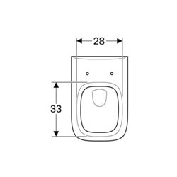Geberit Wand-WC, Tiefspüler Renova Plan 6/5 l, weiß KeraTect