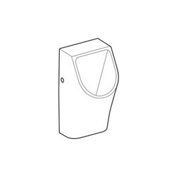 Geberit Urinal Renova Plan Abgang hinten, wasserlos, weiß KeraTect