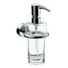 EMCO Flüssigseifenspender RONDO 2 Behälter Kristallglas klar, Dosierpumpe Kunststoff chrom