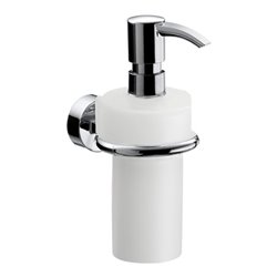 EMCO Flüssigseifenspender RONDO 2 Behälter und Dosierpumpe Kunststoff chrom