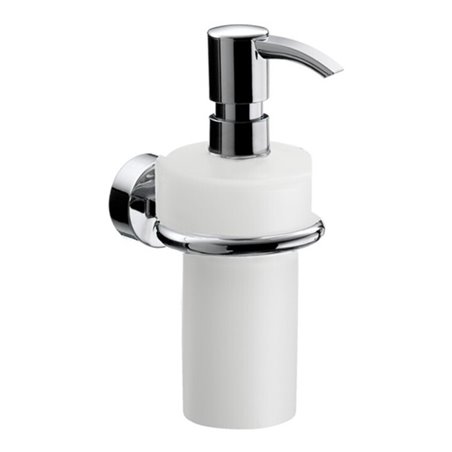 EMCO Flüssigseifenspender RONDO 2 Behälter und Dosierpumpe Kunststoff chrom