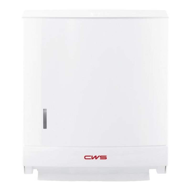 CWS Faltpapierspender Paradise Paper Slim mit Druckknopf mit Panel, weiß