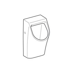 Geberit Urinal Renova Plan weiß, Zulauf/Abgang hinten