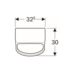 Geberit Urinal Renova Plan weiß, Zulauf/Abgang hinten