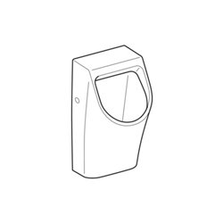 Geberit Urinal Renova Plan weiß, Zulauf/Abgang hinten