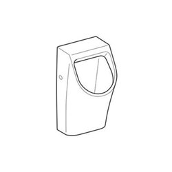 Geberit Urinal Renova Plan weiß, Zulauf/Abgang hinten