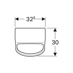 Geberit Urinal Renova Plan weiß, Zulauf/Abgang hinten