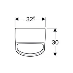 Geberit Urinal Renova Plan weiß, Zulauf/Abgang hinten