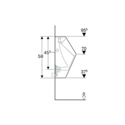 Geberit Urinal Renova Plan weiß, Zulauf/Abgang hinten