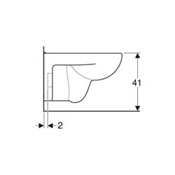 Geberit Wand-WC, Tiefspüler Renova Plan 6/5 l, weiß