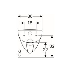 Geberit Wand-WC, Tiefspüler Renova Plan 6/5 l, weiß