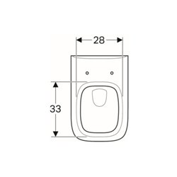 Geberit Wand-WC, Tiefspüler Renova Plan 6/5 l, weiß