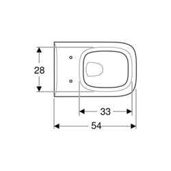 Geberit Wand-WC, Tiefspüler Renova Plan 6/5 l, weiß