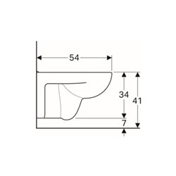 Geberit Wand-WC, Tiefspüler Renova Plan 6/5 l, weiß