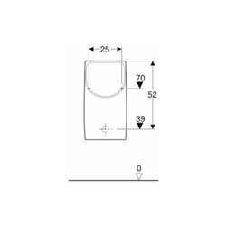 Geberit Urinal Renova Plan Abgang hinten, wasserlos, weiß