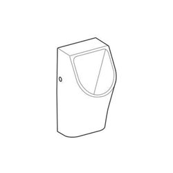 Geberit Urinal Renova Plan Abgang hinten, wasserlos, weiß