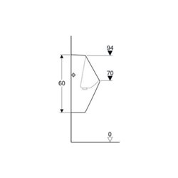 Geberit Urinal Renova Plan Abgang hinten, wasserlos, weiß