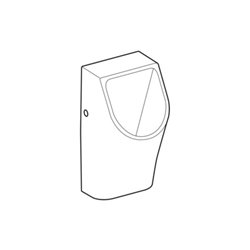 Geberit Urinal Renova Plan Abgang hinten, wasserlos, weiß