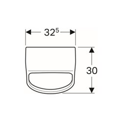 Geberit Urinal Renova Plan Abgang hinten, wasserlos, weiß