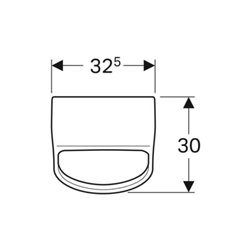 Geberit Urinal Renova Plan Abgang hinten, wasserlos, weiß