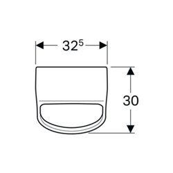 Geberit Urinal Renova Plan Abgang hinten, wasserlos, weiß