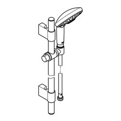 Grohe Brausegarnitur Classic RAINSHOWER Handbrause 130 mm chrom