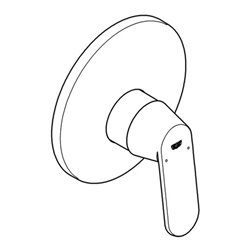 Grohe Einhand-Brausebatterie COSMOPOLITAN EUROSMART Fertigmontageset für 35501 chrom